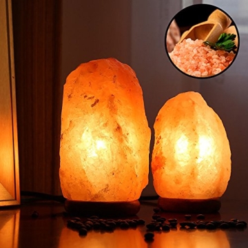 Betus Himalayan Salt Lamp with Dimmable Cord and Bulb
