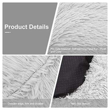 MIXJOY Dog Bed for Large Medium Small Dogs, Rectangle Washable Sleeping Puppy Bed, Orthopedic Pet Sofa Bed, Soft Calming Cat Beds for Indoor Cats, Anti-Slip Bottom with Multiple Size