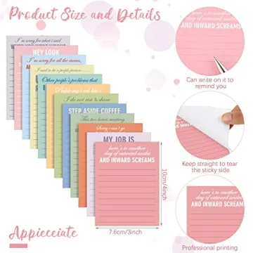 Funny Sarcastic Notepads & Pens - Office Gift Set