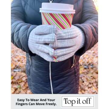 Top It Off Plaid Gloves For Women - Touch Screen Finger & Thumb - Stylish, Warm, Winter Gloves - Gifts For Women - One Size