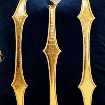 Avigers 18 x 18 Inches Navy Blue Gold Striped Cushion Case Luxury European Throw Pillow Cover Decorative Pillow for Couch Living Room Bedroom Car