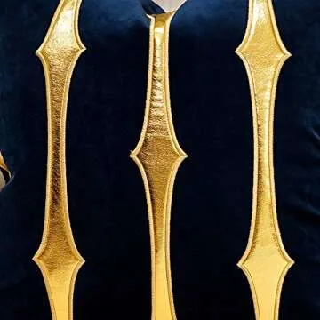 Avigers 18 x 18 Inches Navy Blue Gold Striped Cushion Case Luxury European Throw Pillow Cover Decorative Pillow for Couch Living Room Bedroom Car