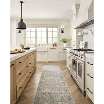 Loloi Angela Rose Blake Collection BLA-01 Sky/Beige 7'-10" x 10'-2", .25" Pile Height, Fringe, Area Rug