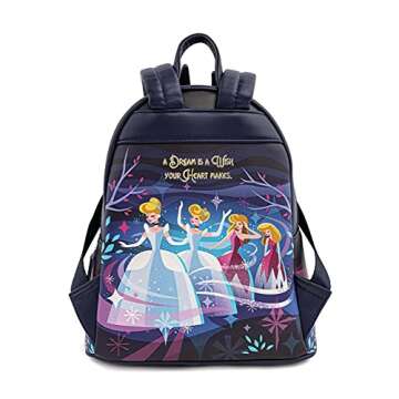 Loungefly Disney Cinderella Castle Series Womens Double Strap Shoulder Bag Purse