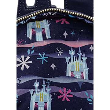 Loungefly Disney Cinderella Castle Series Womens Double Strap Shoulder Bag Purse