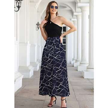 SuperPrity Trendy Pleated Long Skirt for Women