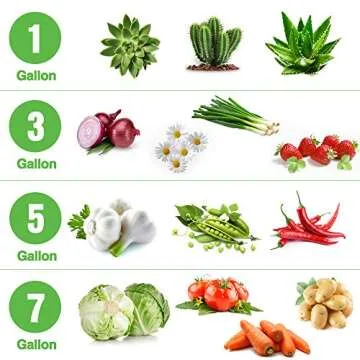 Delxo 10Pack 5 Gallon Grow Bags for Vegetable Planting