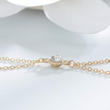 Gold Crystal Bikini Body Chain Bra for Women - Adjustable Fit