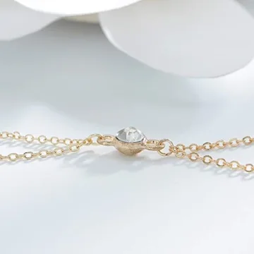 Gold Crystal Bikini Body Chain Bra for Women - Adjustable Fit