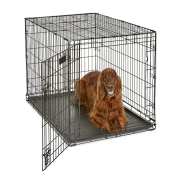 MidWest Homes for Pets Newly Enhanced Single Door iCrate Dog Crate, Includes Leak-Proof Pan, Floor P...