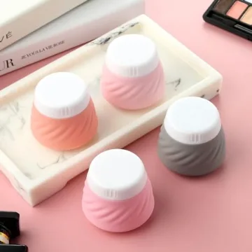 Gemice Travel Containers for Toiletries - Silicone Jars