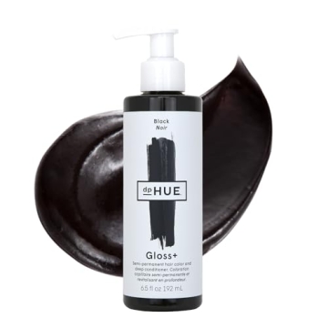 dpHUE Gloss+ Black - Semi-Permanent Hair Color, 6.5 oz