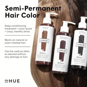 dpHUE Gloss+ Black - Semi-Permanent Hair Color, 6.5 oz
