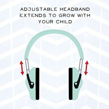Kids Noise Cancelling Ear Muffs - Toddler Sensory and Autism Hearing Protection Noise Cancelling Headphones