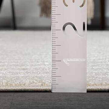 Abani Rugs Beige Arch Pattern Knot Modern Print Premium Area Rug - Contemporary No-Shed Neutral 6’ x 9’ Bedroom Rug