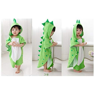 Maleroads Cotton Baby Bath Towel Hooded Dinosaur Style