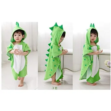 Maleroads Cotton Baby Bath Towel Hooded Dinosaur Style