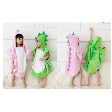 Maleroads Cotton Baby Bath Towel Hooded Dinosaur Style