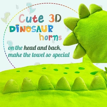 Maleroads Cotton Baby Bath Towel Hooded Dinosaur Style