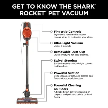 Shark Rocket Ultra-Light Vacuum Powerful Swivel Steering Cleaning