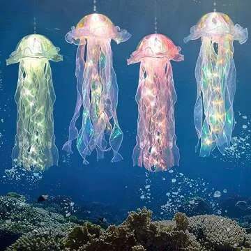 Enchanting Glitter Jellyfish Hanging Decor for Events