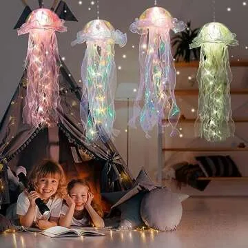 Enchanting Glitter Jellyfish Hanging Decor for Events