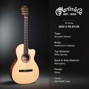 Martin 000C12-16E Nylon Guitar - Acoustic-Electric Excellence