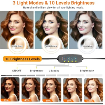 Adjustable Phone Ring Light: 8" LED for Every Occasion