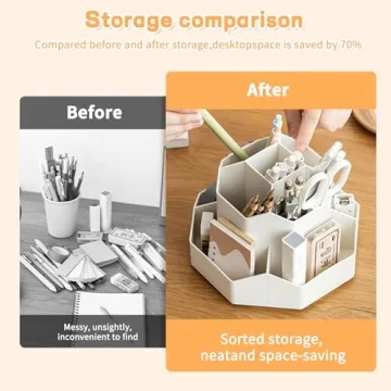 Rotating Pencil Pen Holder - 9 Slots for Desk