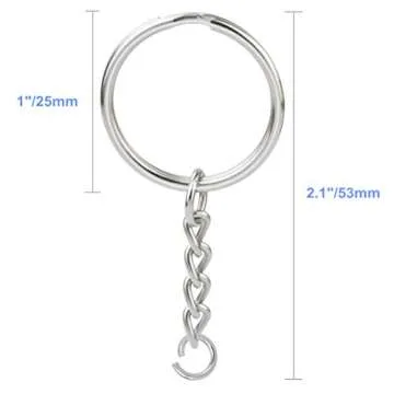 150 Pcs NANSSY Split Keyrings for DIY Keychains