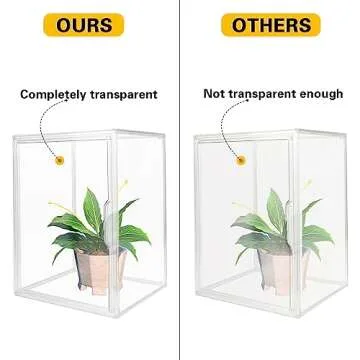 GUDEMAY Clear Stackable Plastic Storage Bins with Magnetic Lid, Dustproof Book & Cosmetic Display Cases, Large Figures Collectibles Showcase, Shoe Box, Protection Organizer (Transparent - 3 Pack)