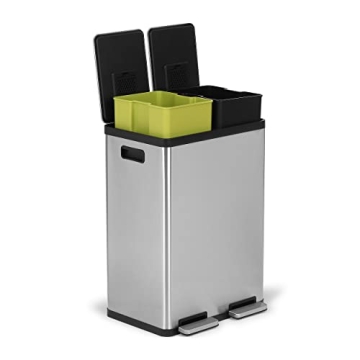Hand-Free Dual Compartment Kitchen Trash Can - SIMPLI-MAGIC