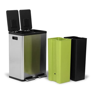 Hand-Free Dual Compartment Kitchen Trash Can - SIMPLI-MAGIC