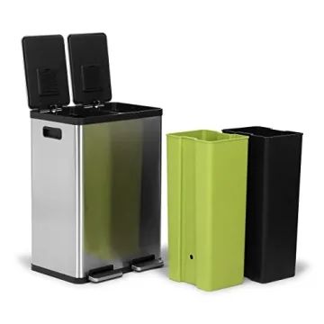 Hand-Free Dual Compartment Kitchen Trash Can - SIMPLI-MAGIC