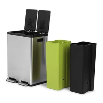 Hand-Free Dual Compartment Kitchen Trash Can - SIMPLI-MAGIC