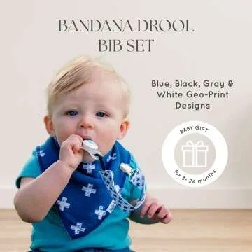 Dodo Babies Baby Bib Set with Clips - Gift-Ready!