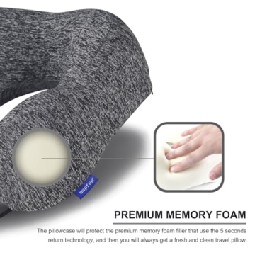 Napfun Memory Foam Travel Pillow for Ultimate Comfort