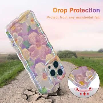 EYZUTAK Case for iPhone 15 Pro Max - Stylish Floral Protection