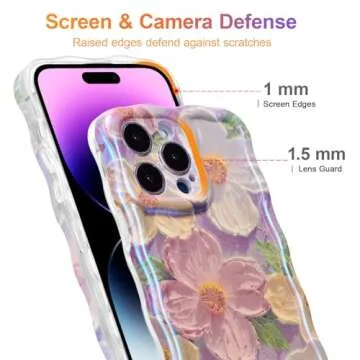 EYZUTAK Case for iPhone 15 Pro Max - Stylish Floral Protection