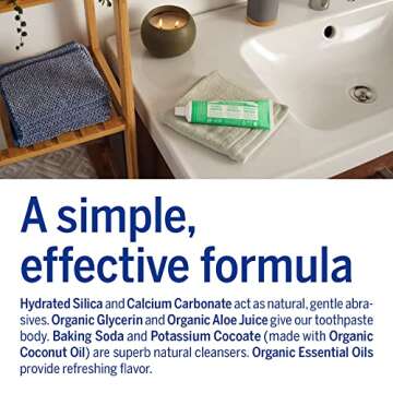 Dr. Bronner’s - All-One Toothpaste Variety Pack - Peppermint & Spearmint, 70% Organic Ingredients, Fluoride-Free, Helps Freshen Breath, Vegan (5oz, 2-Pack)