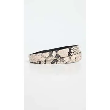 Madewell Women's Triple Metal Keeper Snake Print Belt, True Black Multi Snake, M