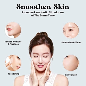 Jade Gua Sha Tool Face Roller Natural Skincare Wrinkle Reduction