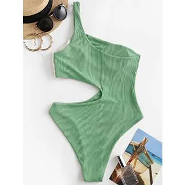 ZAFUL One Shoulder Bikini - Trendy Cutout Swimwear