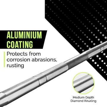 Rage Fitness Olympic Training Barbell (6FT) (15 Pound Weight) (300 LBS Capacity), Home Gym Fitness E...