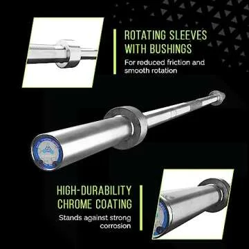 Rage Fitness 6FT Olympic Training Barbell for Home Gym