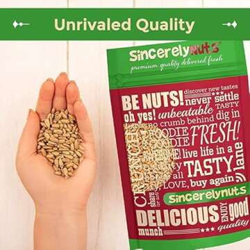Sincerely Nuts Sunflower Seed Kernels Raw (No Shell) (5lb bag) | Delicious Antioxidant Rich Snack | Source of Protein, Fiber, Essential Vitamins & Minerals | Vegan and Gluten Free