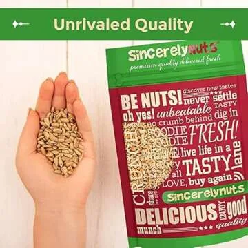 Sincerely Nuts Sunflower Seed Kernels Raw (No Shell) (5lb bag) | Delicious Antioxidant Rich Snack | Source of Protein, Fiber, Essential Vitamins & Minerals | Vegan and Gluten Free