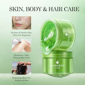 All Purpose Aloe Vera Gels Set - 2 Pieces - Hydrating 200g Aloe Vera Gel and 114g Aloe Vera Gel