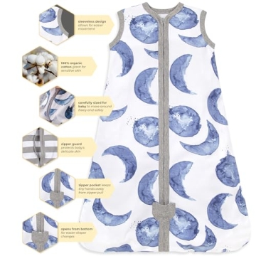 Burt's Bees Organic Cotton Baby Wearable Blanket - Blue