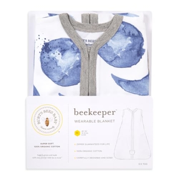 Burt's Bees Organic Cotton Baby Wearable Blanket - Blue